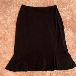Black Express Trumpet Skirt, Midi/Knee length, size XS